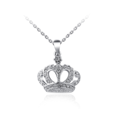 Halsband "Crown" i  med Austrian Crystals och i Platinumplätering