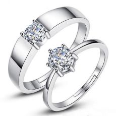 Parringar med Cubic Zirconia och i Platinumplätering