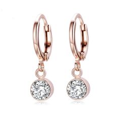 Örhängen med Cubic Zirconia och i 18K Roséguldplätering