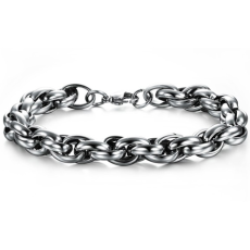 Kungslänk -Armband i rostfritt stål- 4mm