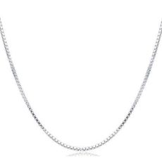 Halskedja "Box" i 925 Sterling Silverplätering 1,4 mm -flera längder