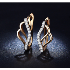 Örhängen med Cubic Zirconia och i 18K Guldplätering