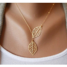 Halsband "Leaf" -Guldfärgad