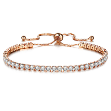 Armband med Cubic Zirconia och i 18K Roséguldplätering