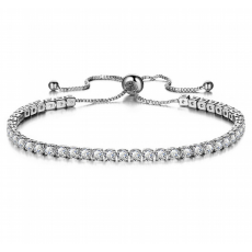 Armband med Cubic Zirconia och i 925 Sterling Silverplätering