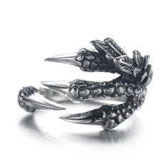 Ring "Dragon Claw"  i 925 Sterling Silverplätering