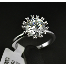 Ring "Star" med 2.75ct Cubic Zirconia Solitaire och Platinumplätering