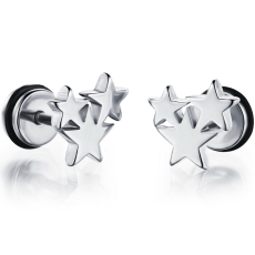 Örhänge "Steel Star" i Rostfritt stål -Unisex