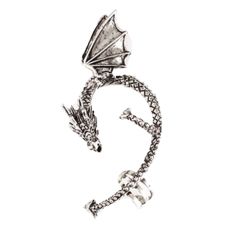 Örhänge "Dragon punk" i Antik Silverfärg