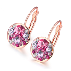 Örhängen med Cubic Zirconia och i 18 K Guldplätering -Rosa
