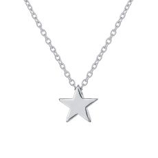 Halsband "Lonely Star" 12 mm i 925 Sterling Silverplätering