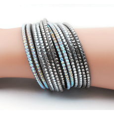 Armband "Strass"  -Grå