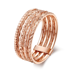 Ring "Seven Circels" i 18 K Roséguldplätering