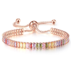 Armband med Cubic Zirconia och i 18K Roséguldplätering