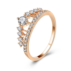 Ring "Crown" med Cubic Zirconia och i 18K Guldplätering