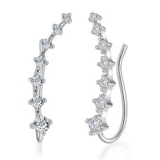 Örhängen med Cubic Zirconia och i 925 Sterling Silverplätering