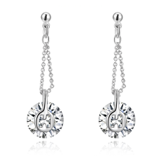 Örhängen med Cubic Zircinia och i Platinumplätering