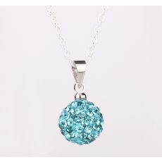 Shamballainspirerat Halsband -Turkosa kristaller