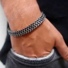 Armband "Double Curb" i Rostfritt stål  8mm