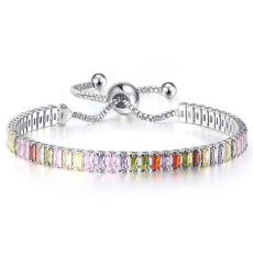 Armband med Cubic Zirconia och i 925 Sterling Silverplätering