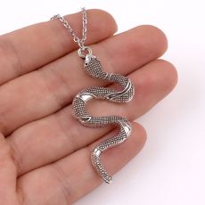 Halsband "Snake" i Antik 925 Sterling Silverplätering