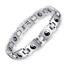 Magnetarmband "Yin & Yang" i Rostfritt stål