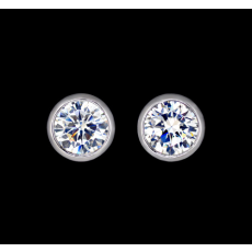 Örhängen "The Eye" med Cubic Zirconia Solitaire samt i platinumplätering