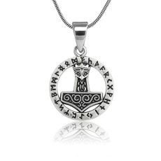 Halsband "Tors hammare" med antik Silverplätering