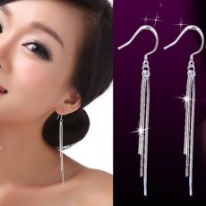 Örhängen "tassel" i 925 Sterling Silverplätering