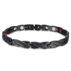 Magnetarmband i rostfritt stål  -Svart