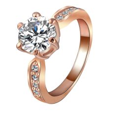 Ring med Cubic Zirconia och 18K Roséguldplätering