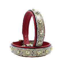 Hundhalsband Läder Splatter Paint