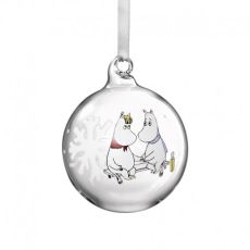 Mumin glaskula snöflinga 7 cm i diameter
