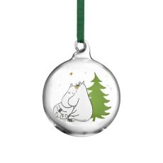 Mumin glaskula gran  7 cm i diameter