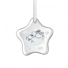 Mumin glasdekoration mumintrollet och snorkfröken