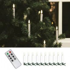 10 st led julgransbelysning höjd 11 cm, med fjärrkontroll