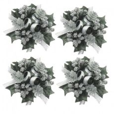 4-pack ljusmanschett för kronljus, silverfärgad från swerox