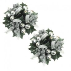 2-pack ljusmanschetter för kronljus, silverfärgade från swerox