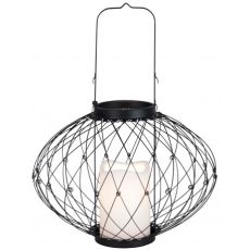 Lykta i metall med tre variera bara lägen och led ljus