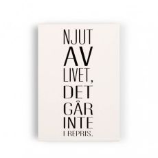 Trätavla a5. njut av livet