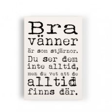 Trätavla a5. bra vänner