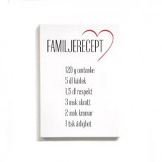 Trätavla "familjerecept"
