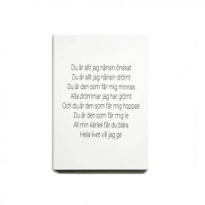 Trätavla "du är allt"