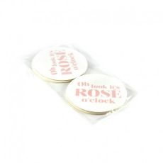 Glasunderlägg 4-pack "rose o'clock"
