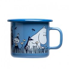Mumin emaljmugg 2,5 dl friends blå