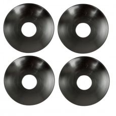 Ljusmanschetter 4-pack i svart metall för kronljus, innermått 2.4 cm och yttermått 8.5 cm