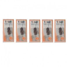 5-pack tepåsar t-sac nr 2, 100 tefilter för stor kopp eller tekanna 0,5 - 0,8 liter