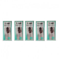 5-pack tepåsar t-sac nr 3, 100 tefilter för tekanna 1 - 1.6 liter