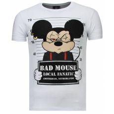 State Prison Bad Mouse Rhinestone - Herr T-Shirt Vit