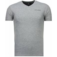 Exclusieve V Neck - T-Shirt Herr Grå